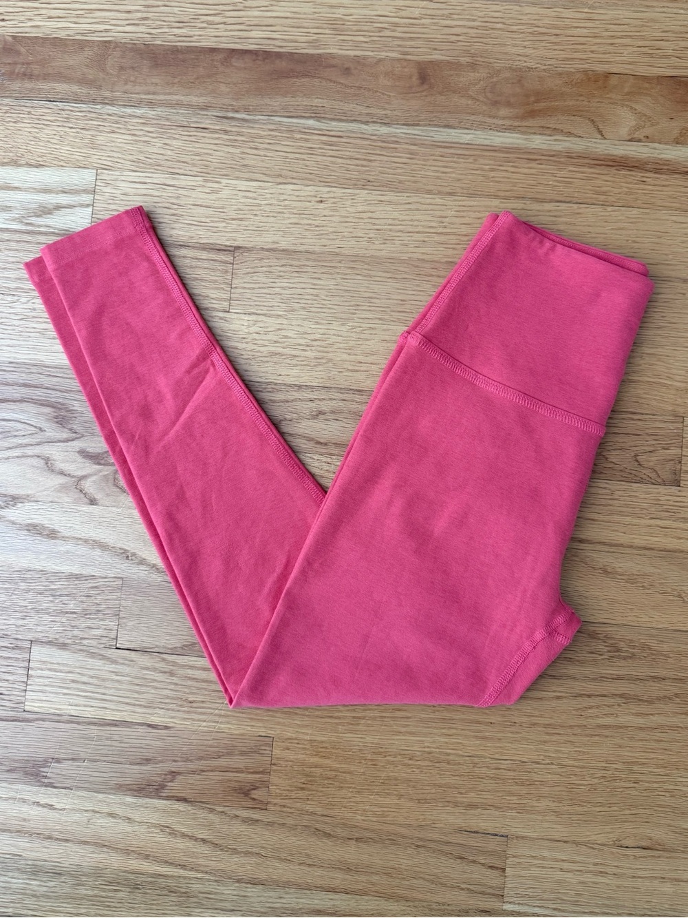 Beyond Yoga Womens Coral Pink Caught in the Midi Spacedye Leggings